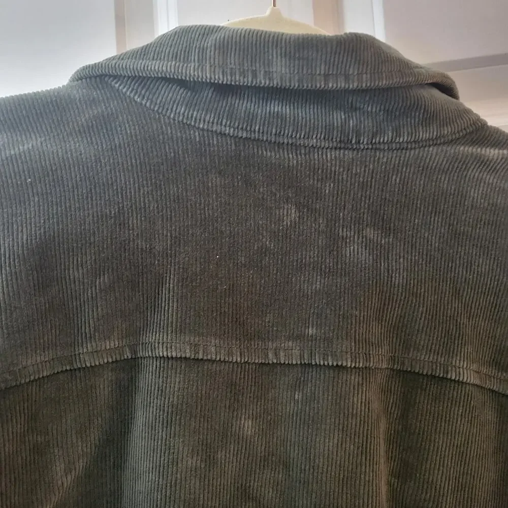 New Fashion Bug Green Corduroy Motorcycle Jacket Sz 30/32 - Picture 8 of 16
